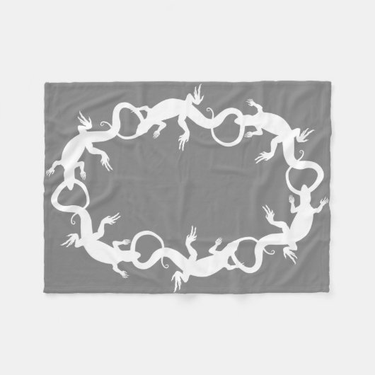 Lizard Blanket Cool Lizard Art Fleece Blanket (Voorkant (Horizontaal))