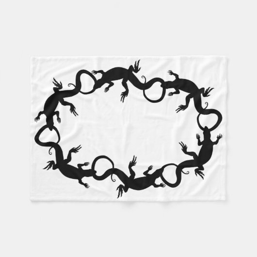 Lizard Blanket Cool Lizard Art Fleece Blanket (Voorkant (Horizontaal))