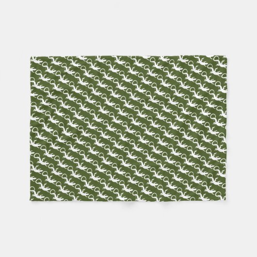 Lizard Blanket Cool Lizard Art Fleece Blanket (Voorkant (Horizontaal))