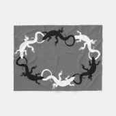 Lizard Blanket Cool Lizard Art Fleece Blanket (Voorkant (Horizontaal))