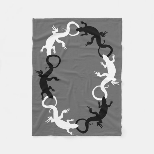 Lizard Blanket Cool Lizard Art Fleece Blanket (Voorkant)
