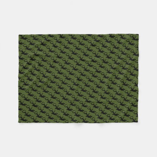 Lizard Blanket Cool Lizard Art Fleece Blanket (Voorkant (Horizontaal))