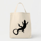 Lizard Canvas tas Organic Reptile Art Shopping Bag (Voorkant)