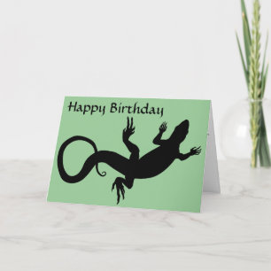 Lizard Card Reptile Art Blank Wenskaart Custom Kaart