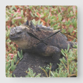 Lizard Clock Vierkante Klok (Voorkant)