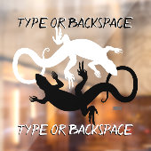 Lizard Decal Personalized Reptile Art Window Cling (Vel 2)