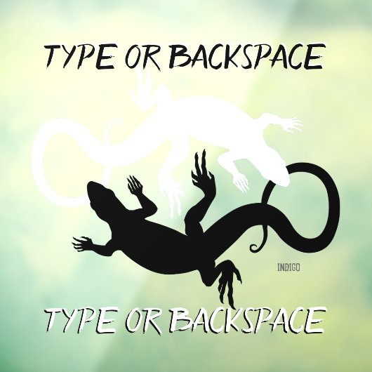 Lizard Decal Personalized Reptile Art Window Cling (Vel 3)