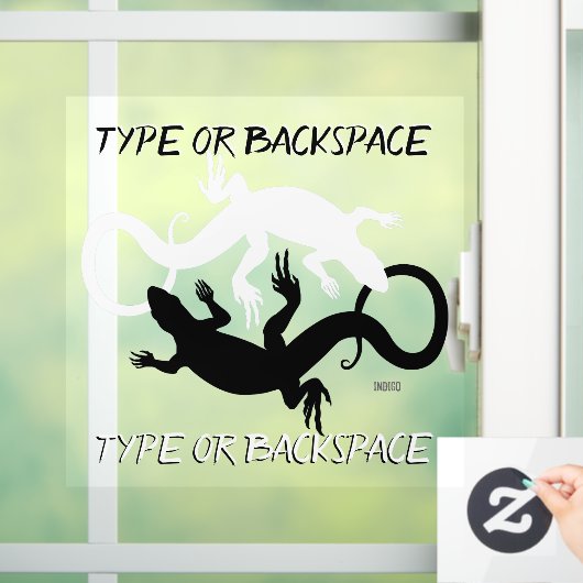 Lizard Decal Personalized Reptile Art Window Cling (Huis)