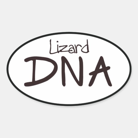 Lizard DNA Euro Ovale Sticker Decal (Voorkant)