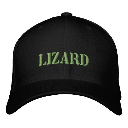 LIZARD EMBROIDERED BASEBALL HAT GEBORDUURDE PET (Voorkant)