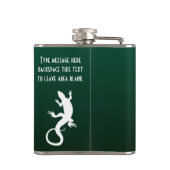 Lizard Flask Custom Reptile Lizard Art Drink Flask Heupfles (Achterkant)