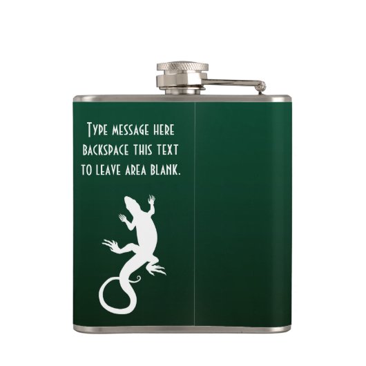 Lizard Flask Custom Reptile Lizard Art Drink Flask Heupfles (Achterkant)