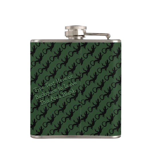 Lizard Flask Custom Reptile Lizard Art Drink Flask Heupfles (Achterkant)