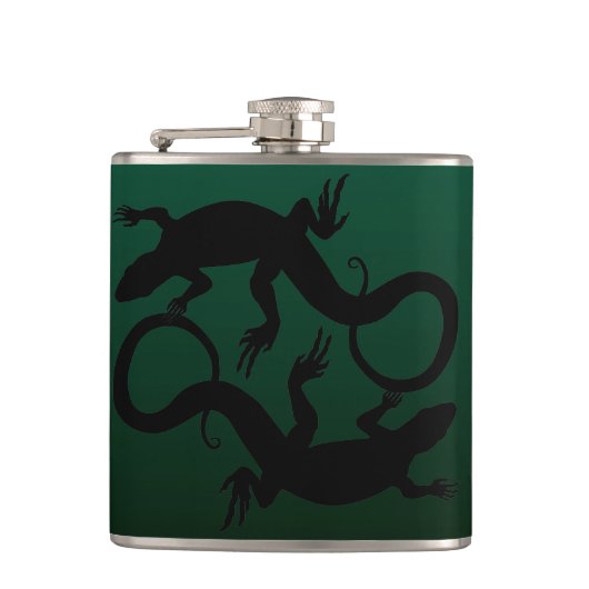 Lizard Flask Custom Reptile Lizard Art Drink Flask Heupfles (Voorkant)