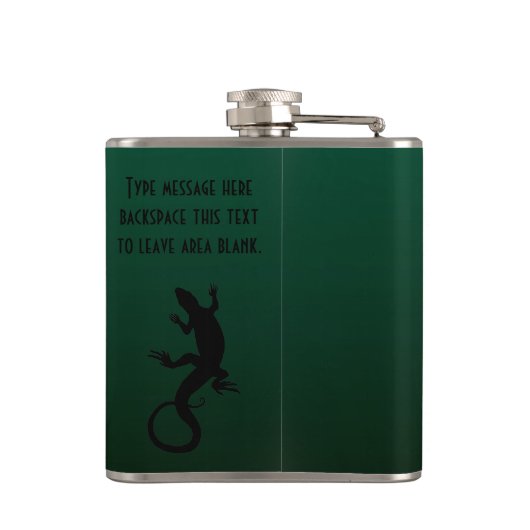 Lizard Flask Custom Reptile Lizard Art Drink Flask Heupfles (Achterkant)