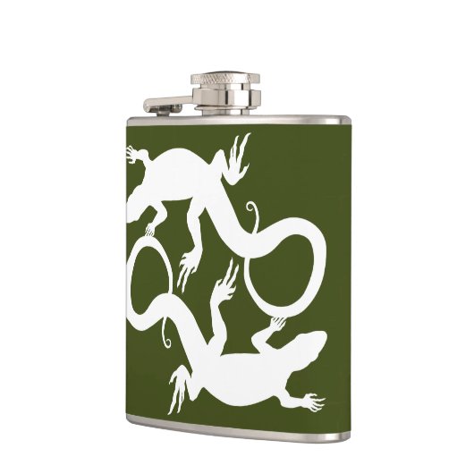 Lizard Flask Custom Reptile Lizard Art Drink Flask Heupfles (Links)