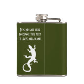 Lizard Flask Custom Reptile Lizard Art Drink Flask Heupfles (Achterkant)