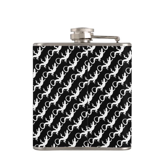 Lizard Flask Custom Reptile Lizard Art Drink Flask Heupfles (Achterkant)