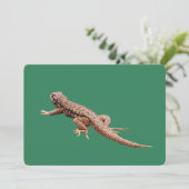 Lizard Flat Kerstkaart (Staand voorkant)