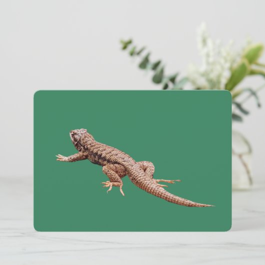 Lizard Flat Kerstkaart (Staand voorkant)