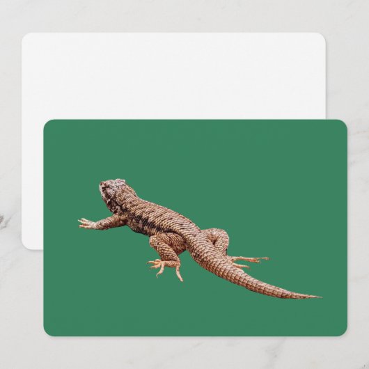 Lizard Flat Kerstkaart (Voorkant / Achterkant)