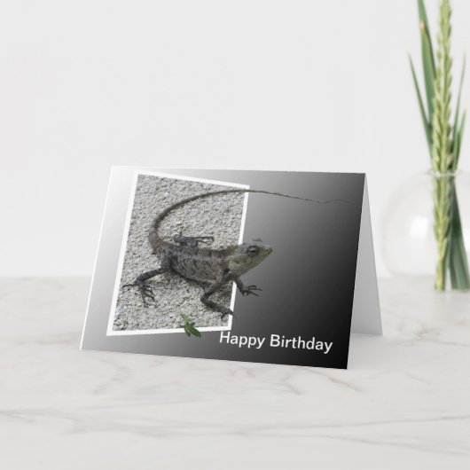 Lizard Flicks Birthday Card Kaart (Voorkant)