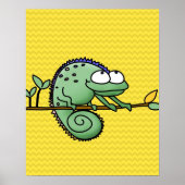 Lizard Funny Cartoon Illustration Poster (Voorkant)
