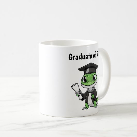 Lizard Gecko Afstuderen gepersonaliseerd Koffiemok (Voorkant rechts)