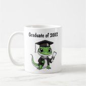 Lizard Gecko Afstuderen gepersonaliseerd Koffiemok (Links)