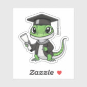 Lizard Gecko-Afstuderen Sticker (Vel)