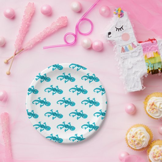 Lizard Gecko Clip Art Illustratie Papieren Bordje (Feest)