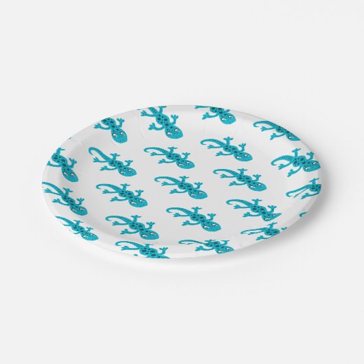 Lizard Gecko Clip Art Illustratie Papieren Bordje (Gekanteld)