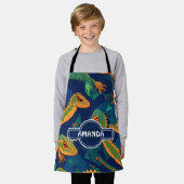 Lizard geometrisch kleurrijk gepersonaliseerd patr schort (Gedragen)