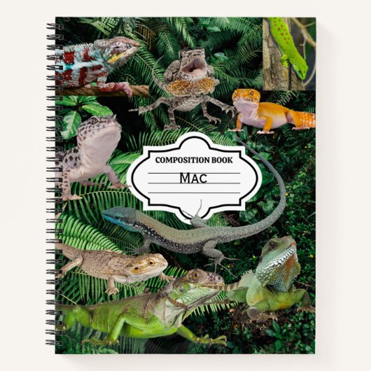 Lizard gepersonaliseerde spiraal notebook notitieboek (Voorkant)
