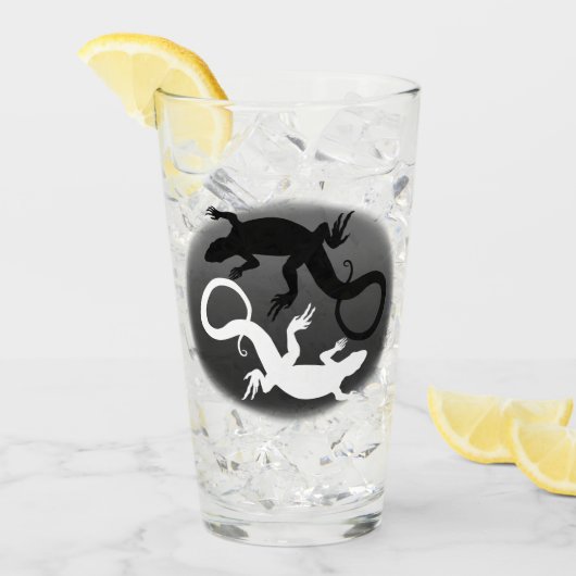 Lizard Glasses Personalized Reptile Art Glasses Glas (Voorkant ijs)
