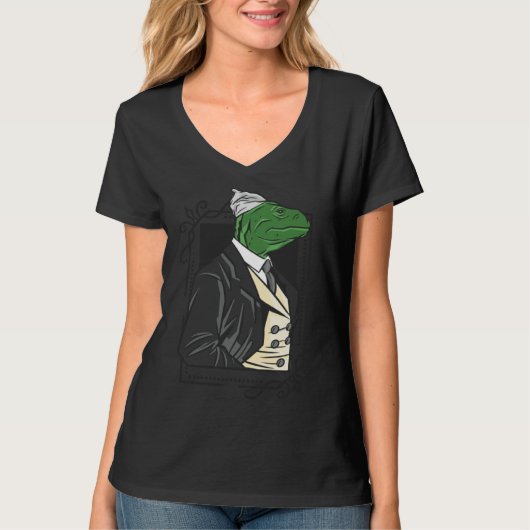 lizard handsome portrait t-shirt (Voorkant)