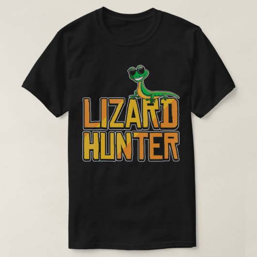 Lizard Hunter Funny Gecko Reptile Owner Kinder Gif T-shirt (Design voorkant)