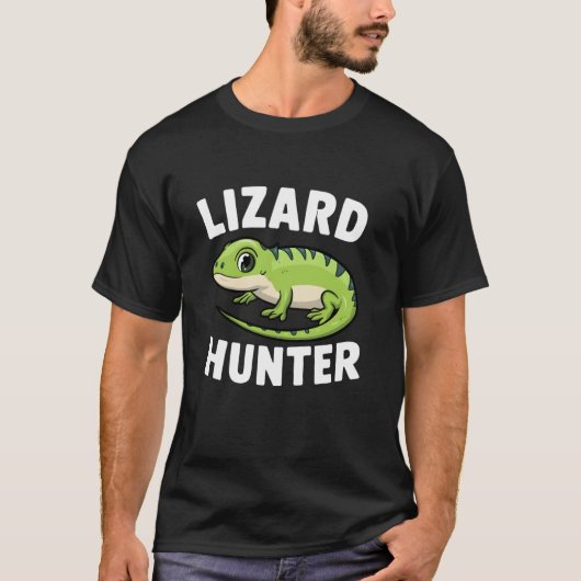 Lizard Hunter Grappig Schattige Gecko Boys Meisjes T-shirt (Voorkant)