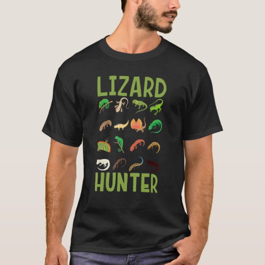 Lizard Hunter Reptile Bearted Dragon Lizards T-shirt (Voorkant)