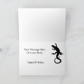 Lizard Kaart Reptiel Art Blank Wenskaart Custom (Binnen)