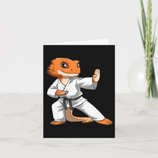 Lizard Karate Bearded Dragon-eigenaren Bearded Dra Kaart (Voorkant)