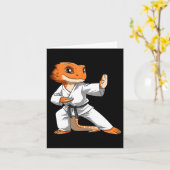 Lizard Karate Bearded Dragon-eigenaren Bearded Dra Kaart (Gele Bloem)