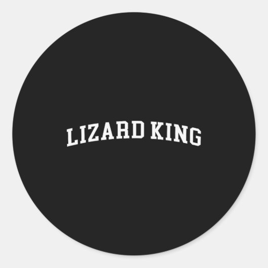 Lizard King Ronde Sticker (Voorkant)