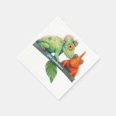 Lizard kleurrijke verjaardagsfeestje servet (Hoek)