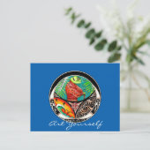 Lizard Kung Fu Drawing Briefkaart (Staand voorkant)