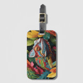 Lizard Leaves & Colour Bagagelabel (Voorkant (verticaal))