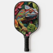 Lizard Leaves & Colour  Pickleball Paddle (Voorkant)