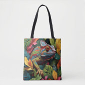 Lizard Leaves & Colour Tote Bag (Voorkant)