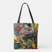 Lizard Leaves & Colour Tote Bag (Achterkant)