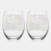 Lizard Leaves & Colour    Wijnglas Zonder Voet (Achterkant)